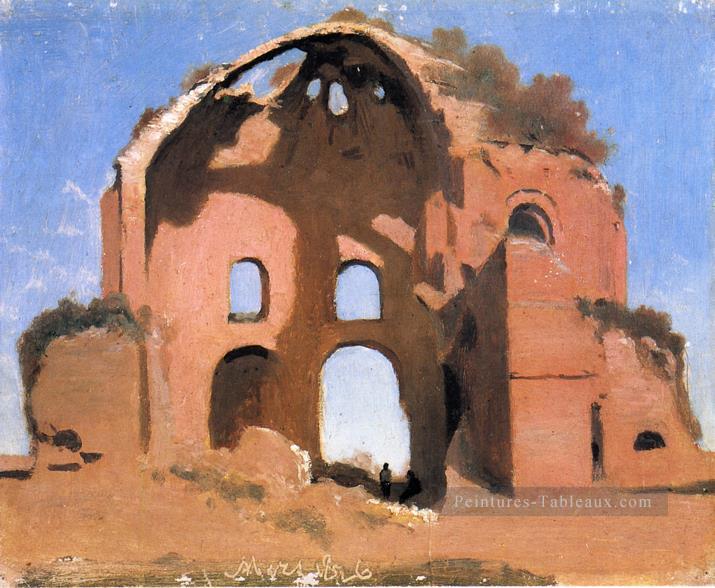 Temple de Minerve Medica Rome plein air romantisme Jean Baptiste Camille Corot Peintures à l'huile